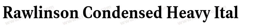 Rawlinson Condensed Heavy Italic字体转换